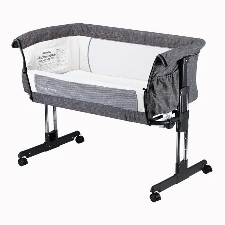 Mika Micky Baby Bassinet Bedside Sleeper Bedside Crib Easy Folding Portable Crib All mesh