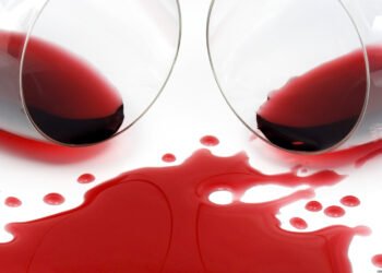 red wine stains