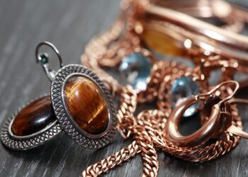 Bronze and Silver Antique Brooches